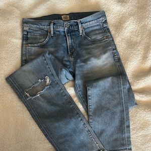 citizens of humanity ella mid rise slim fit crop size 26